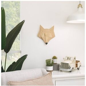 2 Geometric Fox Wall Decor